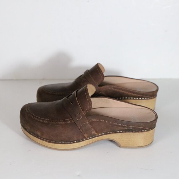 Dansko Brown Leather Mules - Picture 8 of 8
